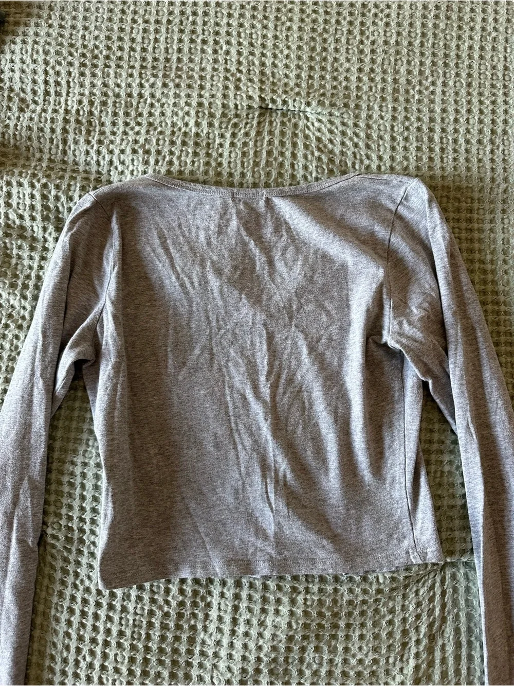 BUNDLE - Bozzolo Long Sleeve Tops in Sage Green & Light Gray